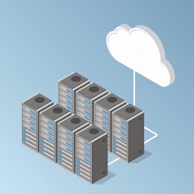 Datacenter verbonden aan cloud